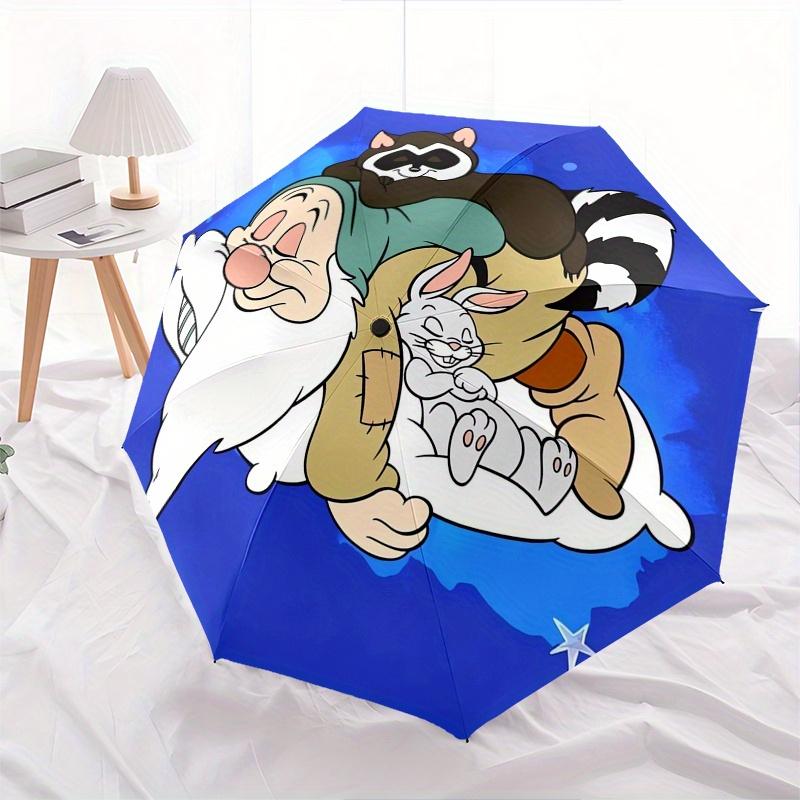 

Sleepy,Raccoon,Rabbit Fashion Umbrella, Automatic Opening and Closing Cartoon Design, Iron Ribs and Handle, 8 Ribs, Suitable for All Occasio