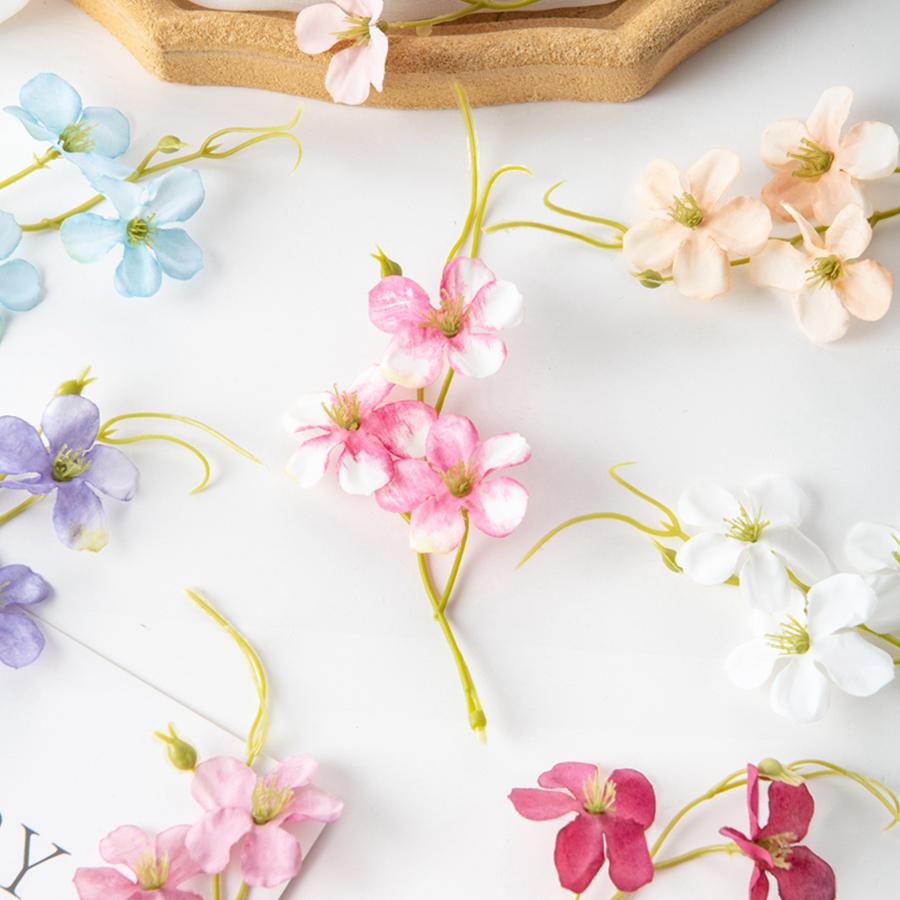 10/30Pcs Silk Artificial Flowers Plum Blossom Diy Gift Scrapbook Decor Festival Home Outdoor Garden Arch Wedding Bridal Bouquets
