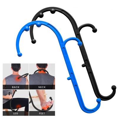 Back Neck and Foot Neck Massager for Trigger Point Fibromyalgia Pain Relief and Self Massage Hook Cane Therapy Back Scratcher