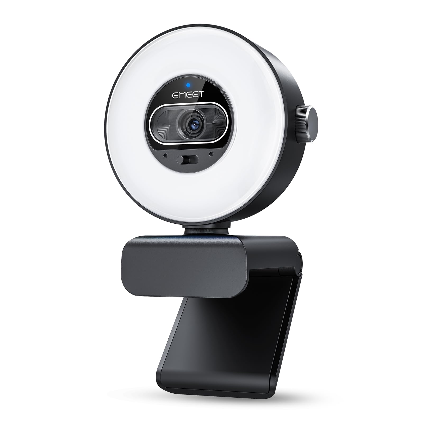 

EMEET S600L 4K Webcam with Integrated Ring PDAF Automatic Exposure Dual Dial USB Streaming Conference Compatible Compatible Light, Autofocus,