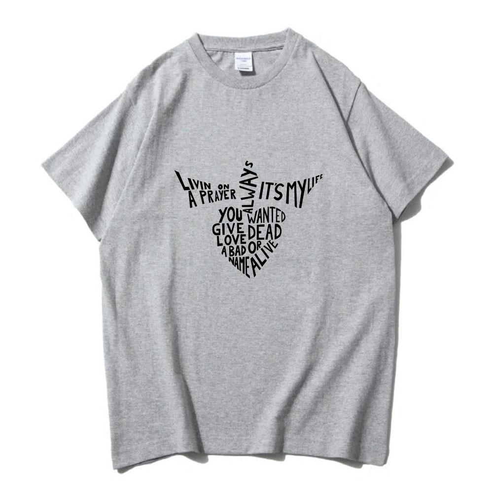 BonJovi T-shirts Funko Pop Gothic Aesthetic Men/Women Tee-shirt Summer 100%Cotton Round Neck Tshirt Ropa Hombre Casual Clothes