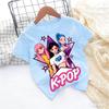 Kpop Childrens T Shirt Cartoon Graphic Short Sleeve Summer Comfortable Top Funny Gift for Fans Harajuku TShirts Girls Clothes