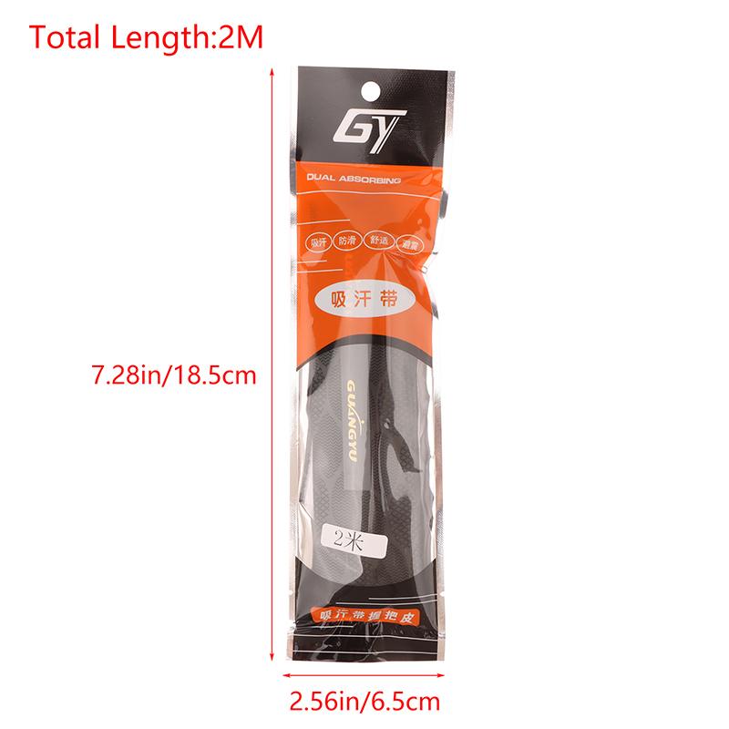 1 Stück 2M Anti-Rutsch Sportangelruten Übergriff Schweißband Griffband Tennis Übergriffe Band Badminton Schlägergriffe Schweißband
