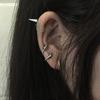 Retro Gothic Stainless Steel Rivets Ear Bone Nail Hip Hop Ear Clips Earring For Women Accessory