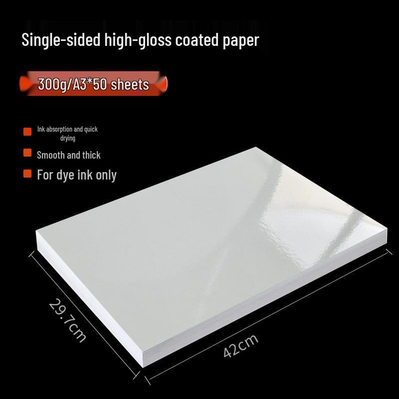 High Gloss Inkjet Photo Paper: A4 Single-Sided, 135g, 200g, 300g, A3+ Sizes Available