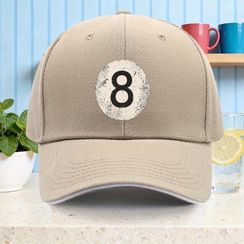 8 Ball Billiards Pool Retro Vintage Baseball Cap Unisex Polyester Casual Adjustable Headwear