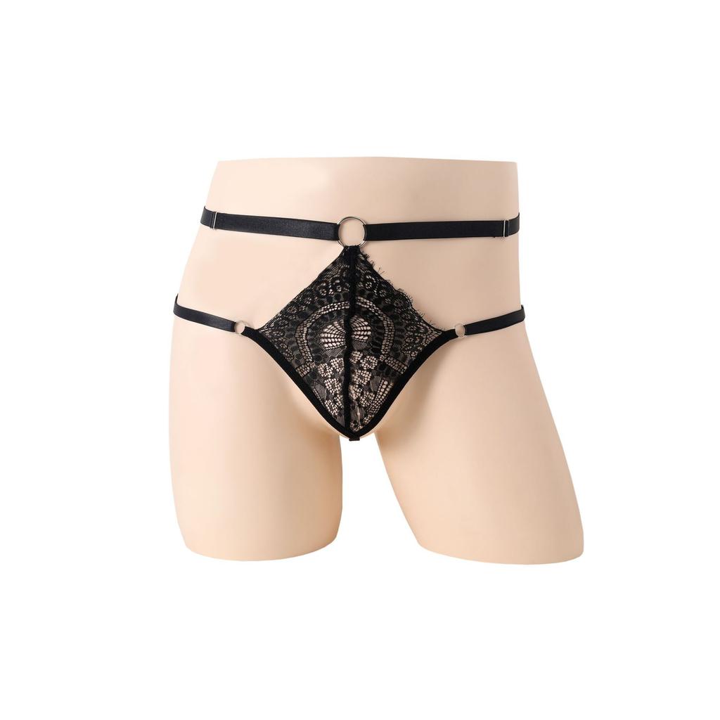 Exclusive Men's Sex Underwear Elastic Lace Men's Briefs Perspective Sexy Men's Sex Underwear