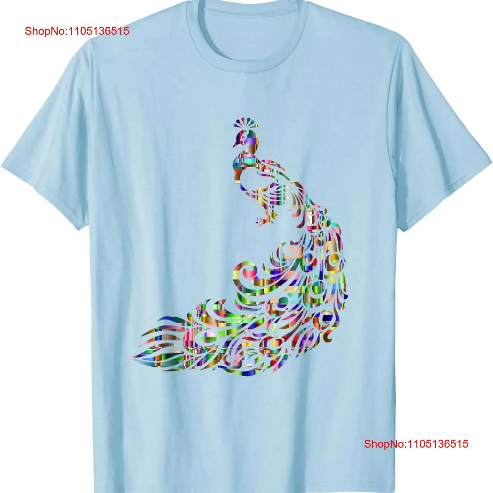 

Colorful Peacock Bird T Shirt Cool Rainbow Art vintage Washed Unisex homme Stylish Slightly Casual Versatile S разноцветный