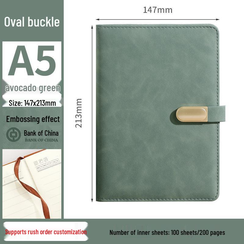 A5 Custom Logo Thickened B5 Diary with Buckle for Business Office