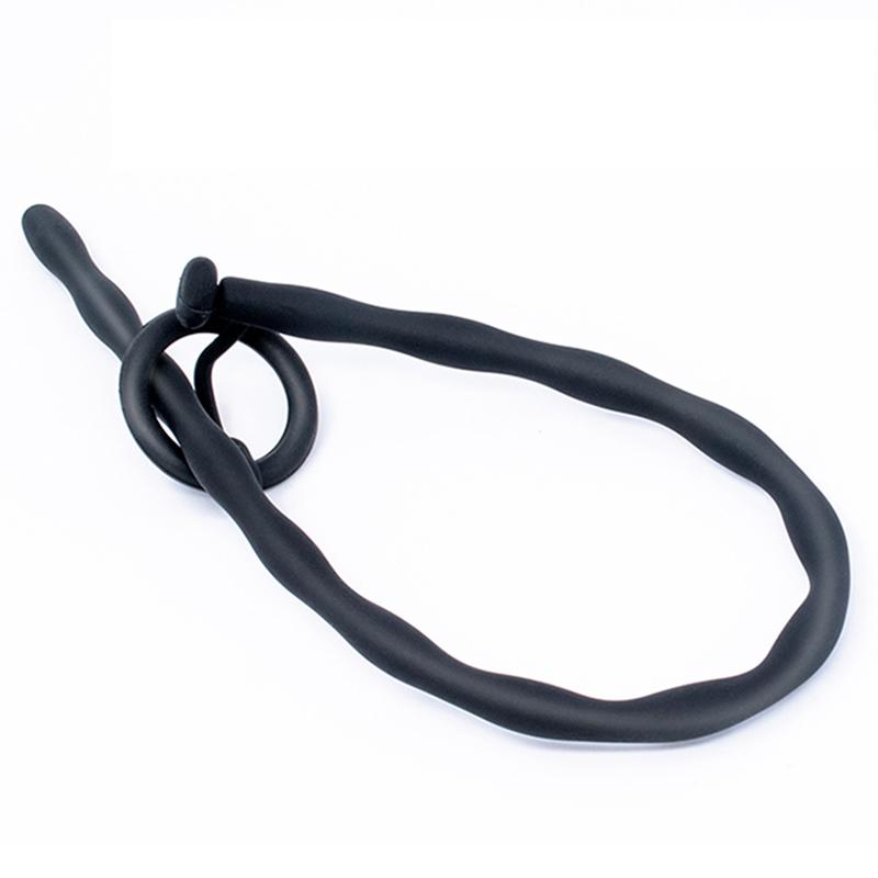 Harnröhrenkatheter Urin Männer mit Ventil Harnröhrensonde Hohl Silikon Penis Plug Urethralschlauch für Keuschheit Männlich Erwachsener Sexspielzeug