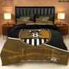 Notts County FC Pattern Bedding uilt Set uilt Cover Pillowcase Home Decoration Birthday Gift (1 * duvet cover + 2 * pillowcase without core)