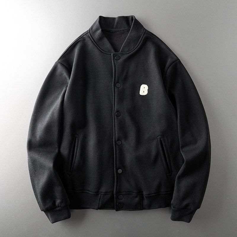 Cut-Off Label Winter Export Original Order Men s Jacket Baseball Uniform Black L