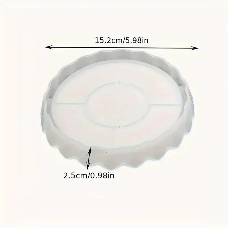 A Top Quality Jewelry Tray Silicone Resin Molds Round Shaped Jewelry Dish Molds Silicone Material for Epoxy Resin Casting Tray