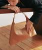Komorebi Museum B05-3 Cow Leather Buckle Round Hobo Bag_Leather Beige