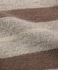 TRILLION Washable Hairy Striped Button Cardigan Knit_Beige