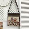Ethnic Embroidered Cotton Mini Shoulder Bag With Multiple Compartments For Casual Outfits