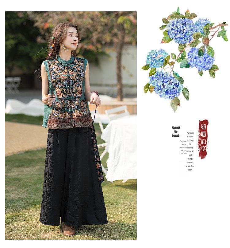 Chaleco Chino Retro Bordado con Botones de Rana - Chaqueta Cárdigan de Temperamento de Alta Gama