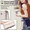 For iPhone Air Case Card Slots Zipper Purse PU Leather Phone Cover with Shoulder Strap