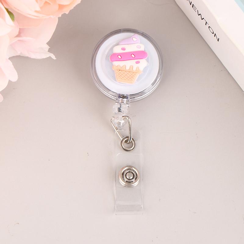 Cartoon Easy-To-Pull Name Id Card Badge Reel Holder For Nurse Student Retractable Badge Holder Exhibition Chest Office Card