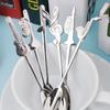 Long Handle Stainless Steel Bar Drinking Tools Kitchen Gadget Coffee Spoon Flatware Tableware Teaspoon