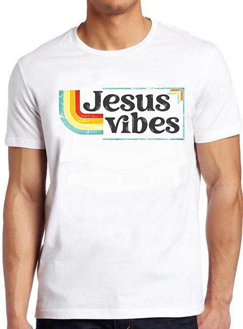 Jesus Vibes Good Christian 70s Retro Meme Funny Gift Tee T Shirt C1203 S разноцветный