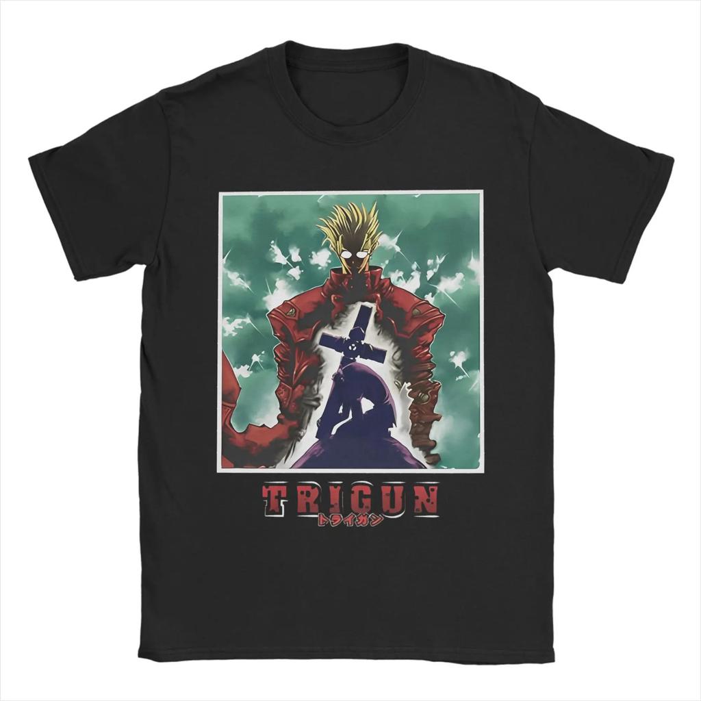 TRIGUN STAMPEDE Trigun Nicholas D Stampede Graphic Print TShirts Men Women Fashion Crewneck Cotton Tees Harajuku Oversized Tops