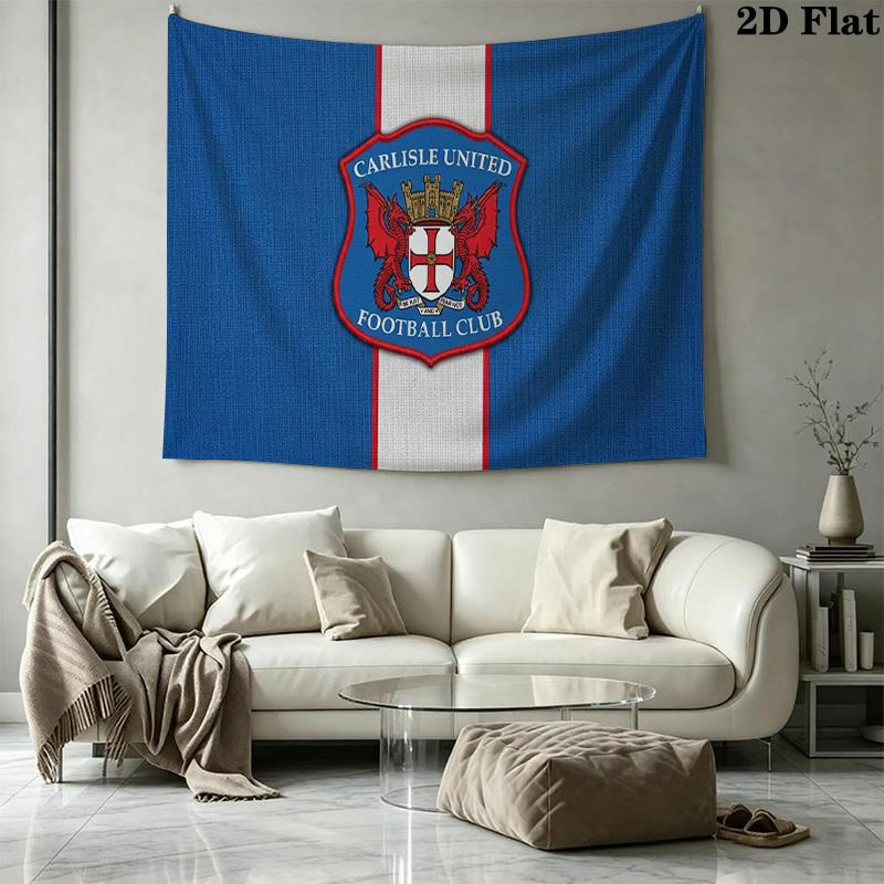 Carlisle United Wall Tapestry Aesthetic Wall Hanging Printed Fabric Blanket Decorative Tapestries for Bedroom Living Room Home Decor