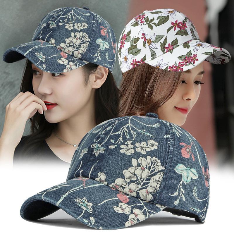 Ethnic Style Denim Baseball Cap With Sun Protection For Outdoor Activities
