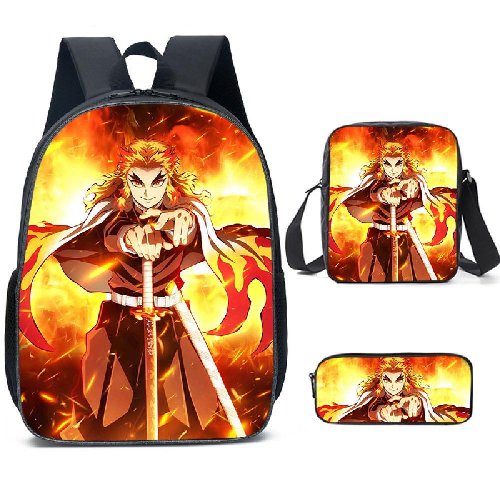 Backpack Naruto Children Set With Pencil Case And Versatile For School Trips Day
