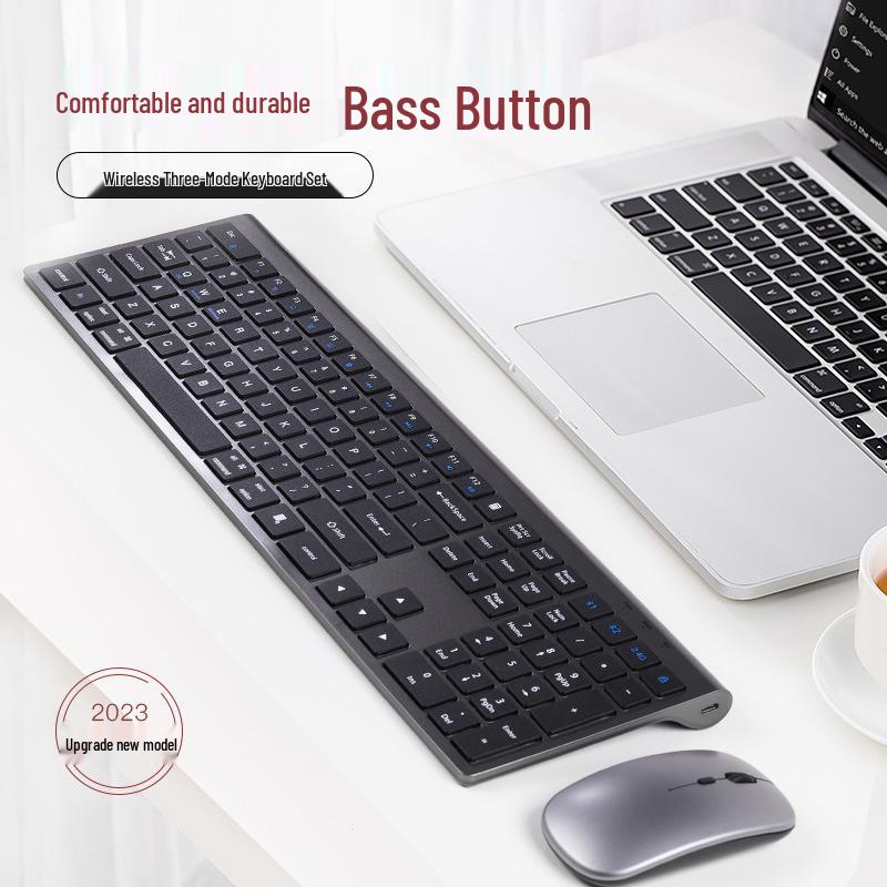 Bluetooth Wireless Keyboard & Mouse Set: Portable, Dual-Mode, for Laptop/Tablet/Office Use