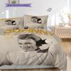 Johnny Hallyday Retro Records bedding, duvet cover, pillowcase, home decoration, birthday gift (1 * duvet cover+2 * pillowcase, coreless)