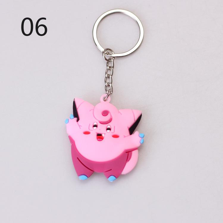 Pokemon Keychain: Pikachu, Dragonite, Eevee Figure Pendant