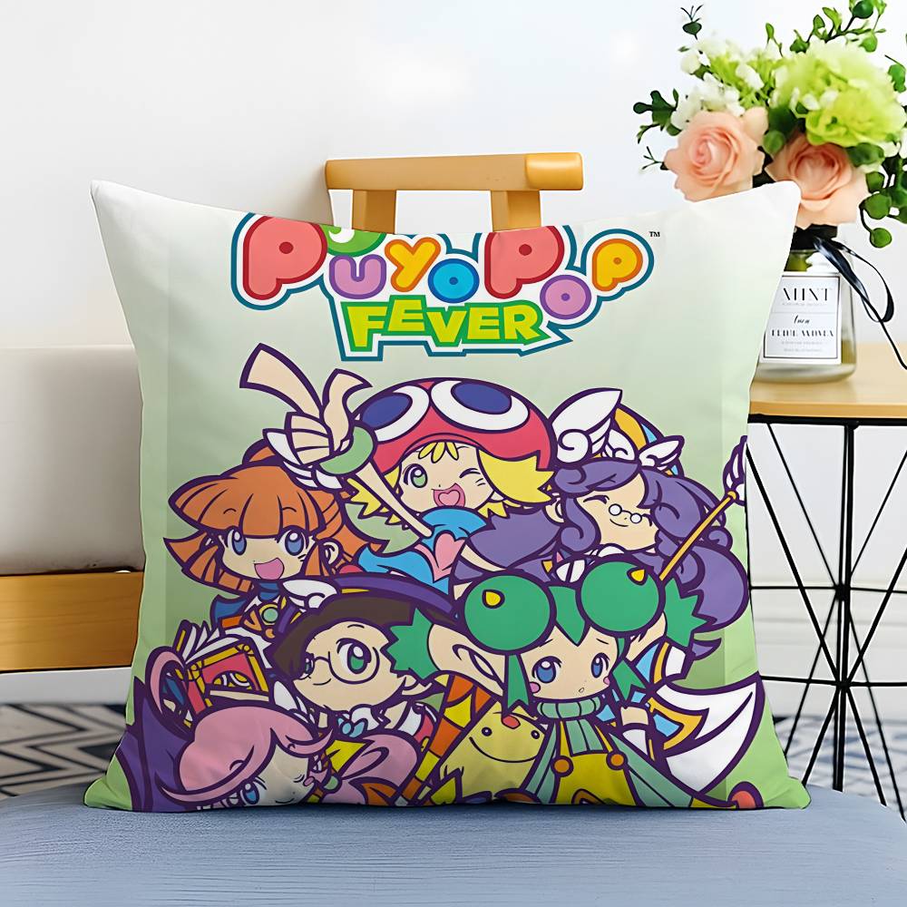 Cute Game P-Puyo Pop Fever-MT Pillow Case Printed Brushed Fleece Pillow Baby Skin-Touch Eco-Friendly Dye-Sublimat