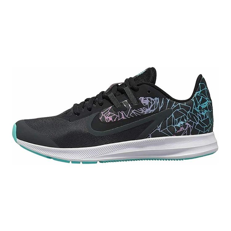 (GS) Nike Downshifter 9 Rebel Black White Blue Kids CI2686-001 EU 35.5