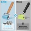 3rd-Gen Sound Deadening Roller, Professional Dual Bearing Hand PU Seam Roller Application Tool with Wood Handle for Car Audio Sound Deadener,