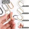5 Pcs Oval Spring Ring Clips, O Ring Opening Key Ring Carabiner for Keychains, Buckle Clasp, Backpacks, Purse, Keys, Bag Strap