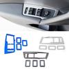 Dla Volkswagen VW Tiguan MK2 2017- LHD Panel przycisku podnośnika szyby i podłokietnika wewnętrznego drzwi Naklejka ozdobna ze stali nierdzewnej