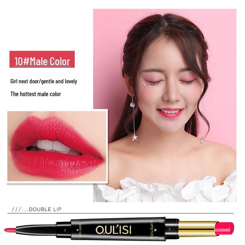 Waterproof Matte Lipstick & Gloss Dual-Ended Lip Liner for Women