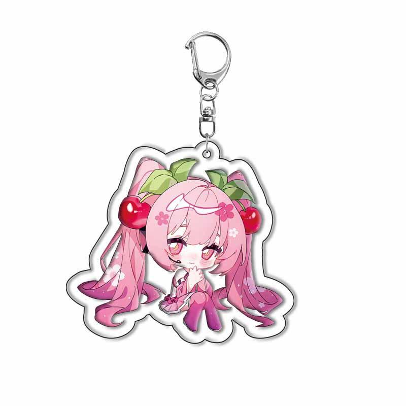 Acrylic Keychain Hanging Accessory Hatsune Miku Princess Virtual Idol Schoolbag Pendant Anime Cosplay Gift For Fans Collectible 5cm
