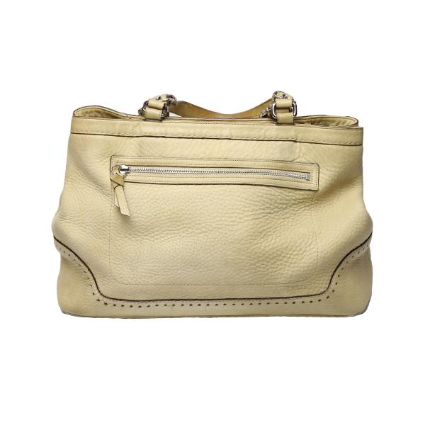 COACH leather Tote Bag leather beige Women 5056 Used