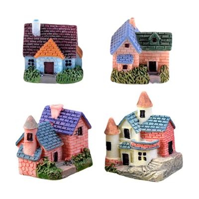 Eco-friendly Micro Landscape Ornaments Building Statue Material Safety Gardening Art