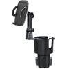 Cup Phone Holder for Car, 2 in 1 Height-Adjustable Dual Cell Phone Holders Car Cupholder Mount, Fit Large Bottle & All Cellphone