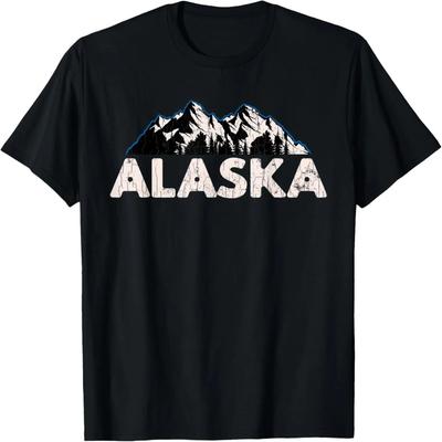 Alaska Funny Mountains Graphic T-Shirt