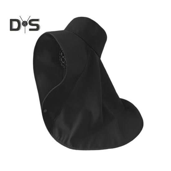 

Женская солнцезащитная шляпа с широкими полями, шаль, солнцезащитная шляпа с отворотом на шее, козырек для рыбалки, летняя пляжная шляпа с пряжкой для походов чёрный