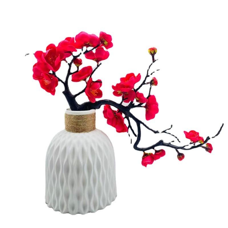 Sweet Winter Silk Flower Potted Plant Bonsai For Indoor Gift Decoration