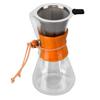 550ml Pour Over Coffee Dripper Bamboo Classic Heat Resistant Glass Coffee Maker for Home Office