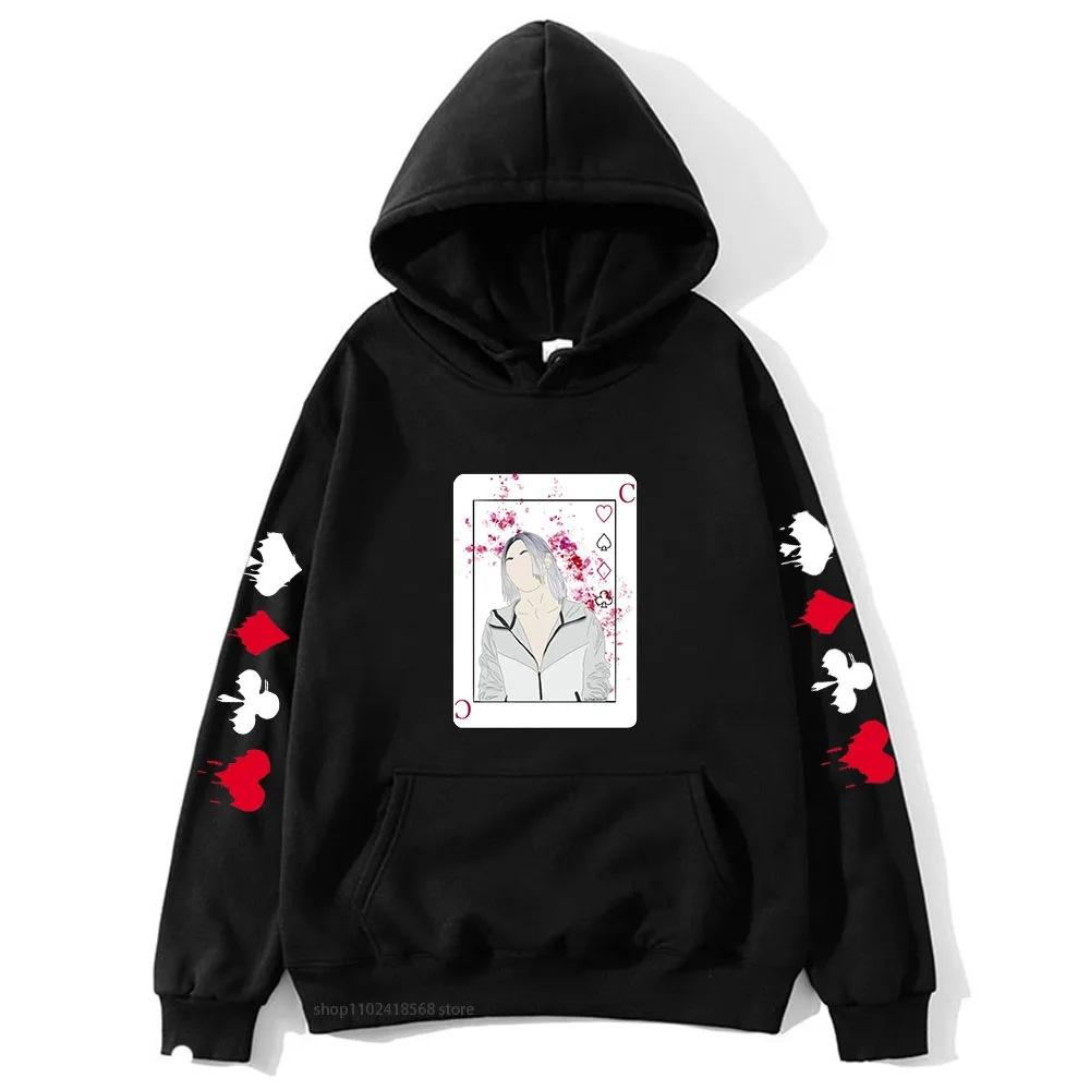 Anime Alice In Borderland Hoodies Kawaii Cartoon Chishiya Unisex Autumn Winter Fleece Sweatshirt