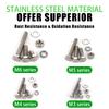 535-piece Hexagon Head Bolts, Nuts and Flat Washers Kit, M3/M4/M5/M6 Heavy Duty Stainless Steel Full Thread