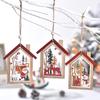 Christmas Decoration, Christmas Tree, Old Man, Snowman, Deer, Wooden, Hollow Out, House Pendant, Wooden, Printed Christmas Tree Pendant