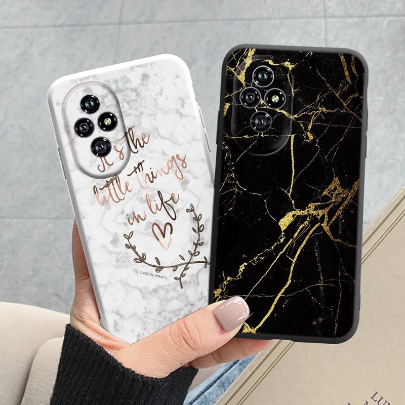 Colorful Marble Case For Honor 200 Luxury Soft Shockproof Cover Fundas For Honor200 90 Lite Shell Watercolor Oil Painting Coque